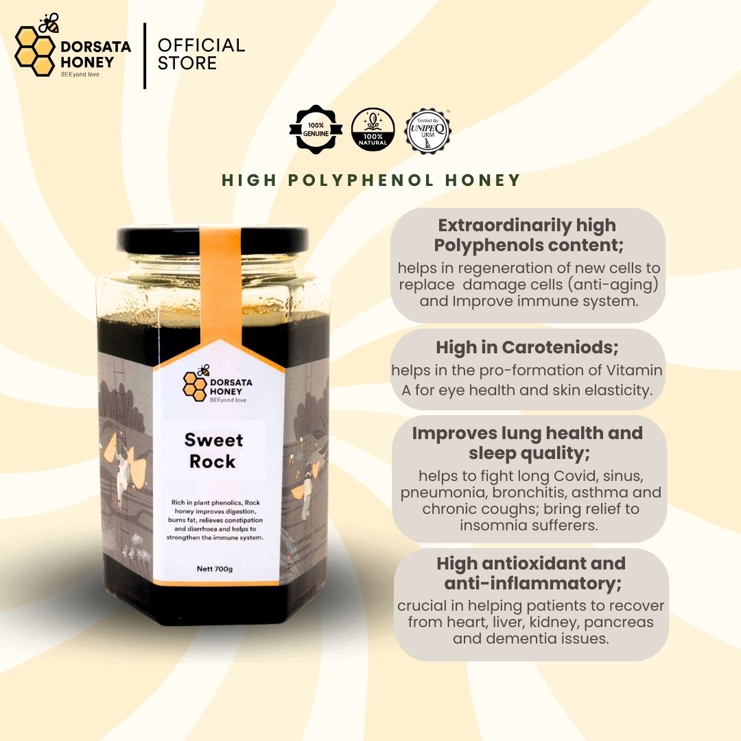 5 x Sweet Rock Honey 700g