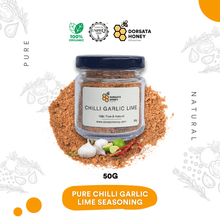 Load image into Gallery viewer, Pure Chilli Garlic Lime Seasoning 50g - Dorsata Honey
