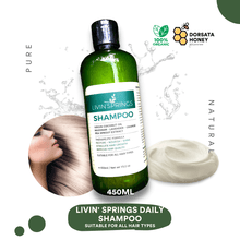 Load image into Gallery viewer, Livin&#39; Springs Daily Shampoo 450ml - Dorsata Honey
