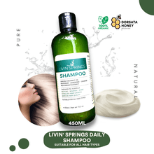 Load image into Gallery viewer, Livin' Springs Daily Shampoo 450ml - Dorsata Honey