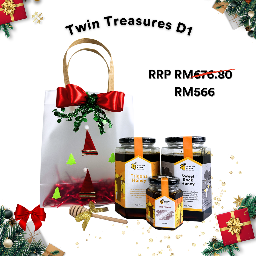 Twin Treasures D1 : Trigona & Rock Bag Gift Set