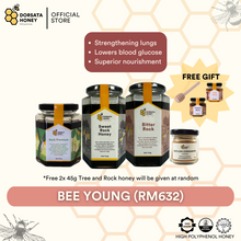 Load image into Gallery viewer, Bee Raya, Bee Prosperous &amp; Bee Happy Honey Gift Set

