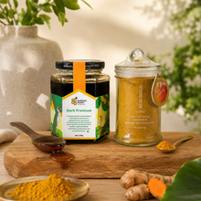 Load image into Gallery viewer, The Vitality Duo | Father's Day Gift | Dark Premium Honey &amp; Wholistic Plus
