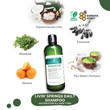 Load image into Gallery viewer, Livin&#39; Springs Daily Shampoo 450ml - Dorsata Honey
