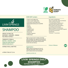 Load image into Gallery viewer, Livin&#39; Springs Daily Shampoo 450ml - Dorsata Honey
