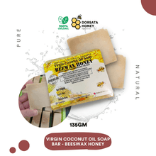 Load image into Gallery viewer, Virgin Coconut Oil Soap Bar - Beeswax Honey - Dorsata Honey
