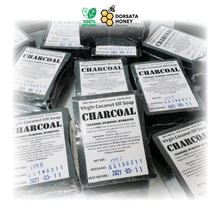 Load image into Gallery viewer, Virgin Coconut Oil Soap Bar - Charcoal - Dorsata Honey

